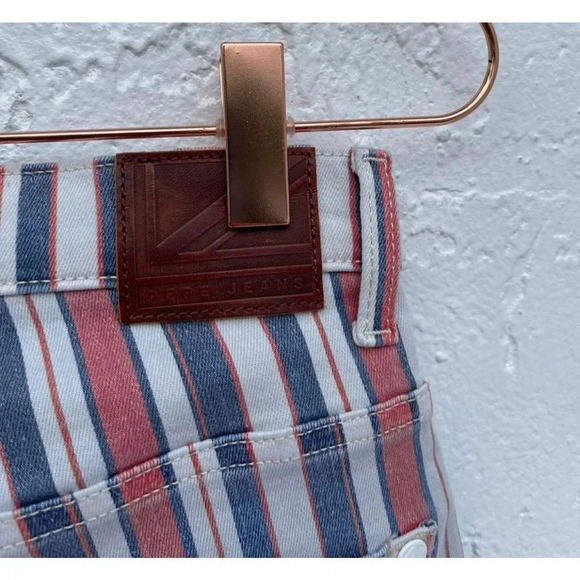 Pepe Jeans Womens Skyler Stripe Straight Trouser Pants Multi Sz 27/30 - Picture 9 of 16